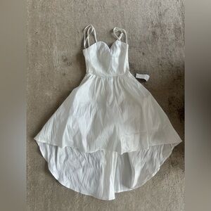 B darlin white corset dress wedding size 1/2 NWT